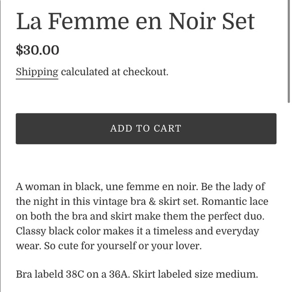 Vintage bralette and skirt set - Picture 3 of 7